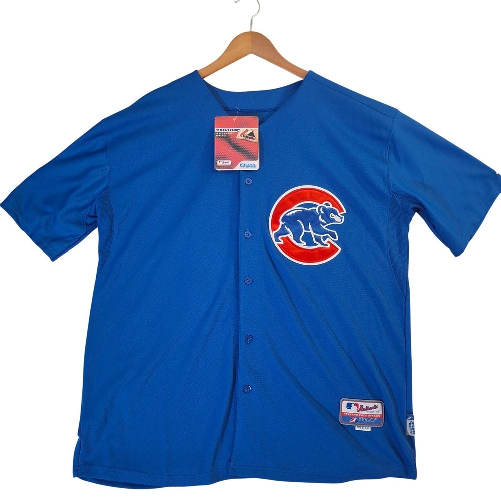 Majestic Chicago Cubs Jake Arrieta #49 Authentic Jersey Blue Mens Size 54 NWT